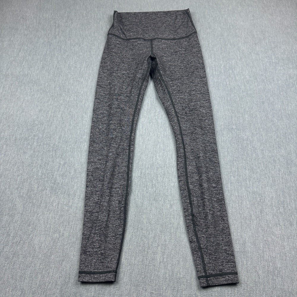 Lululemon Leggings Women 6 Gray Wunder Under Hi-Rise Tight 29" Yoga Gym Pant